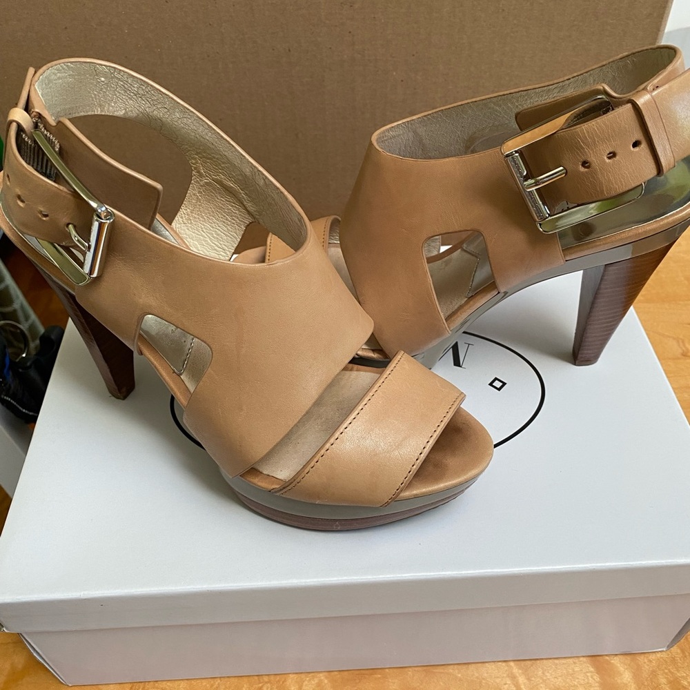 Michael Kors - size 7 beige sandals.  Barely worn, good condition.